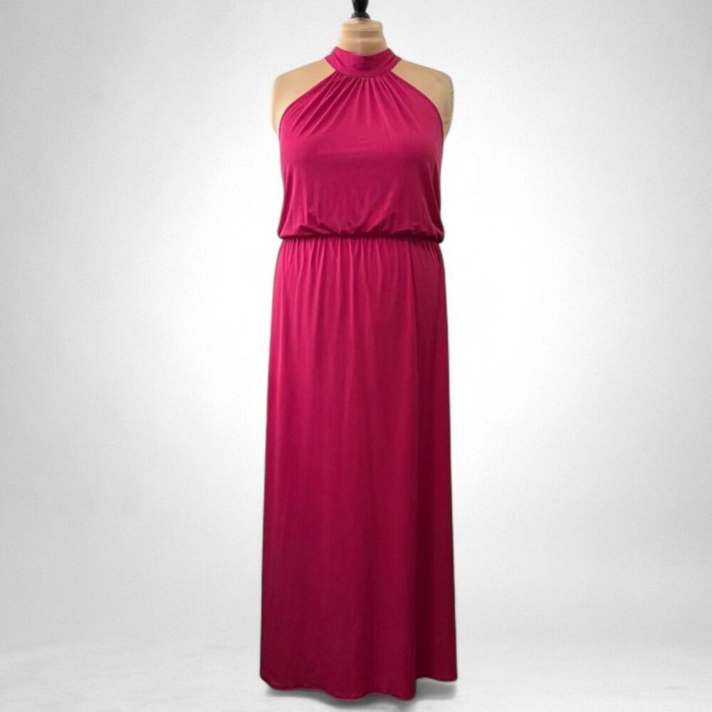 LIVD Magenta Tie Back Halter Knit Dress, Macys! Size 3X